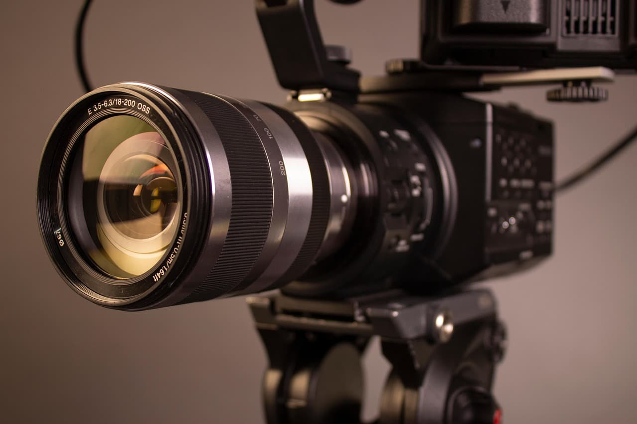 Professional video production camera equipment and filming